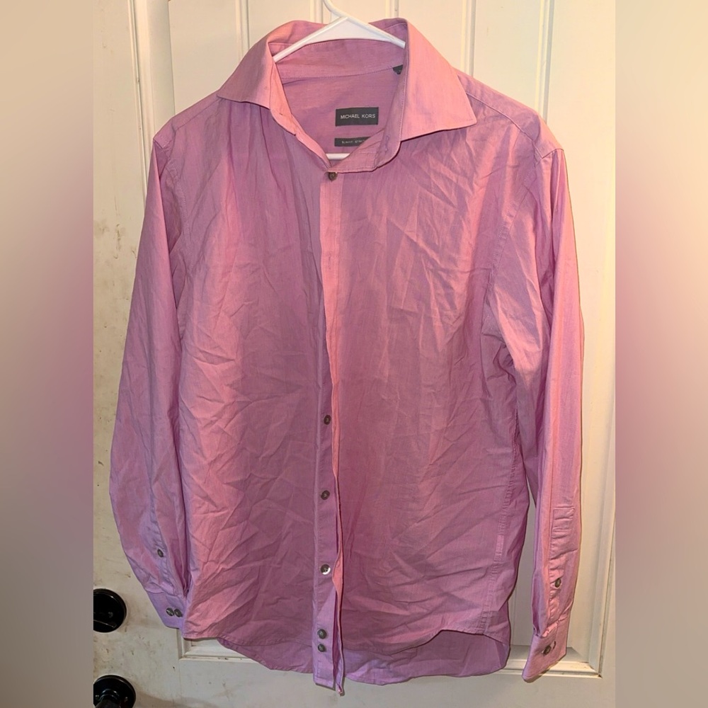 Michael Kors Pink LS Button Dress button up Shirt